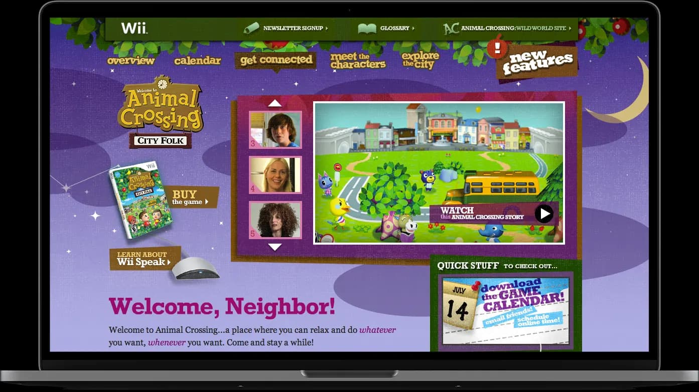 Animal Crossing: City Folk Website