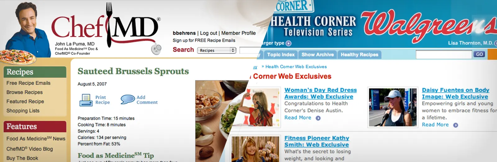 Health Corner and ChefMD Online project screenshot