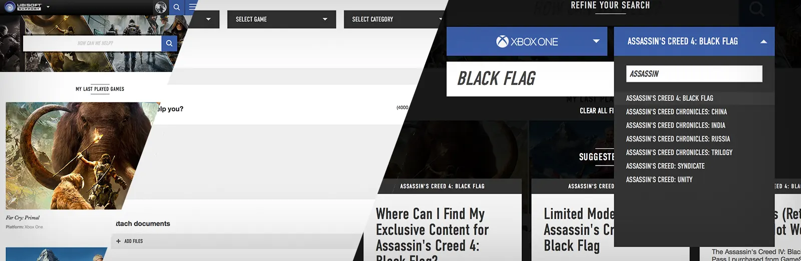 Ubisoft: Support Website project screenshot