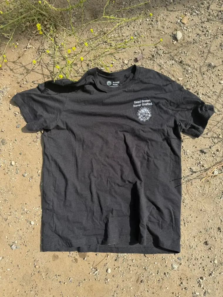 Prickly Point "Seed Grown. Never Grafted." embroidered t-shirt