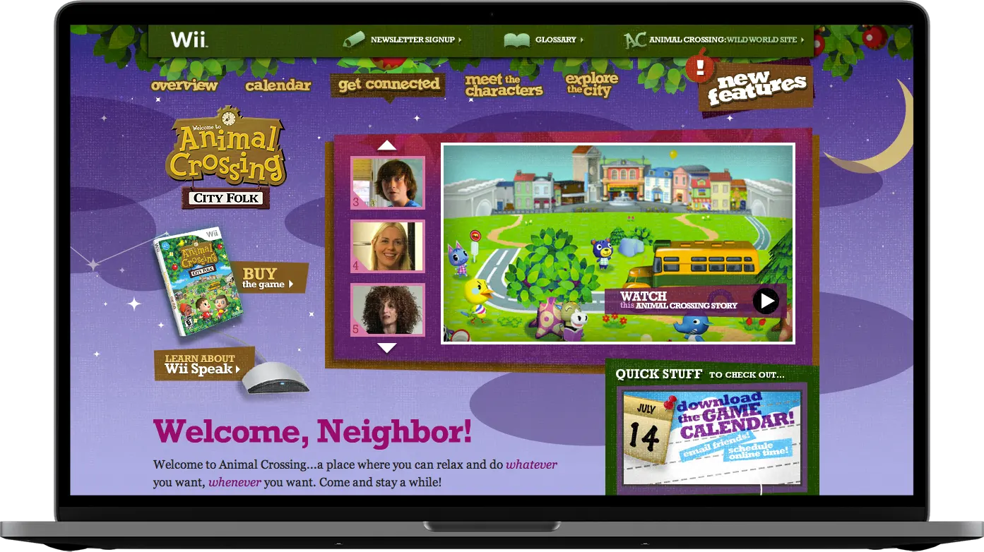 Animal Crossing: City Folk Website